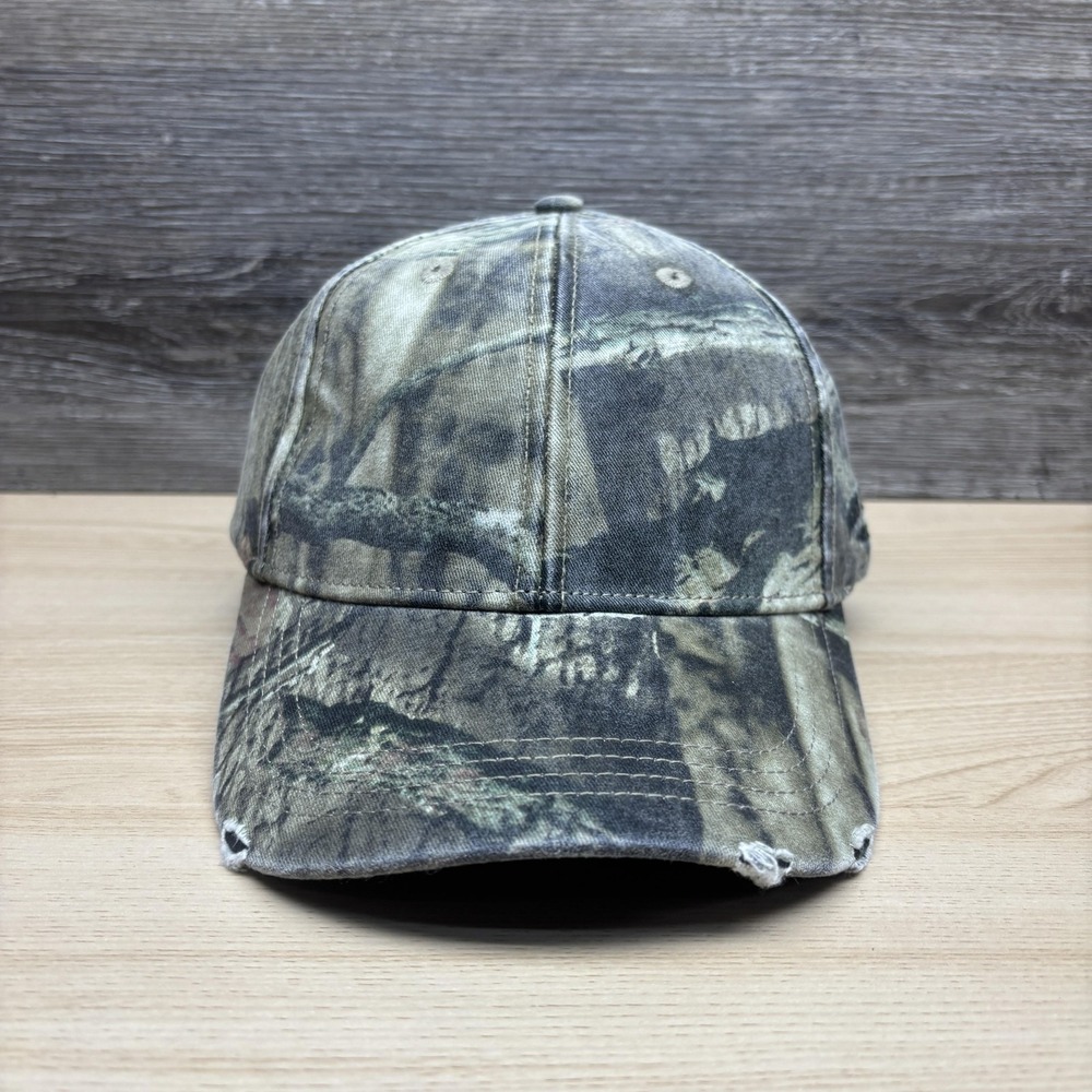 Irish Setter Hat Cap Strap Back Mens One Size Green Camo Distressed Hunting